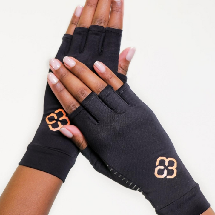Fingerless Copper Gloves, Unisex
