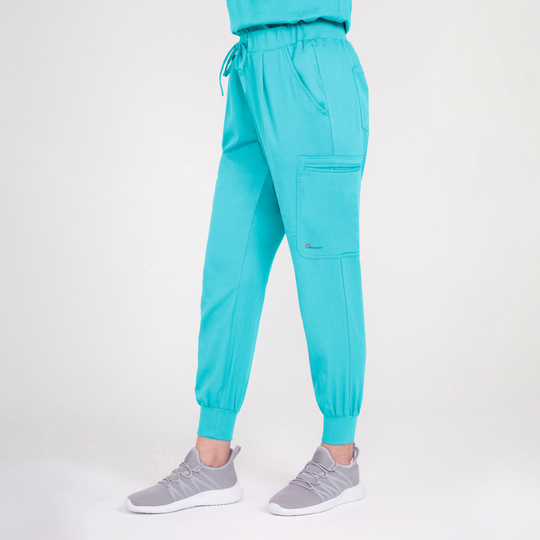 CopperActive™ Scrub Teal Set: Women’s V-neck Top & Jogger Pants