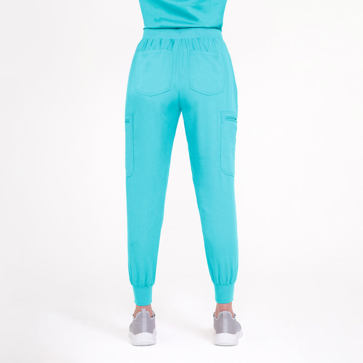 CopperActive™ Scrub Teal Set: Women’s V-neck Top & Jogger Pants