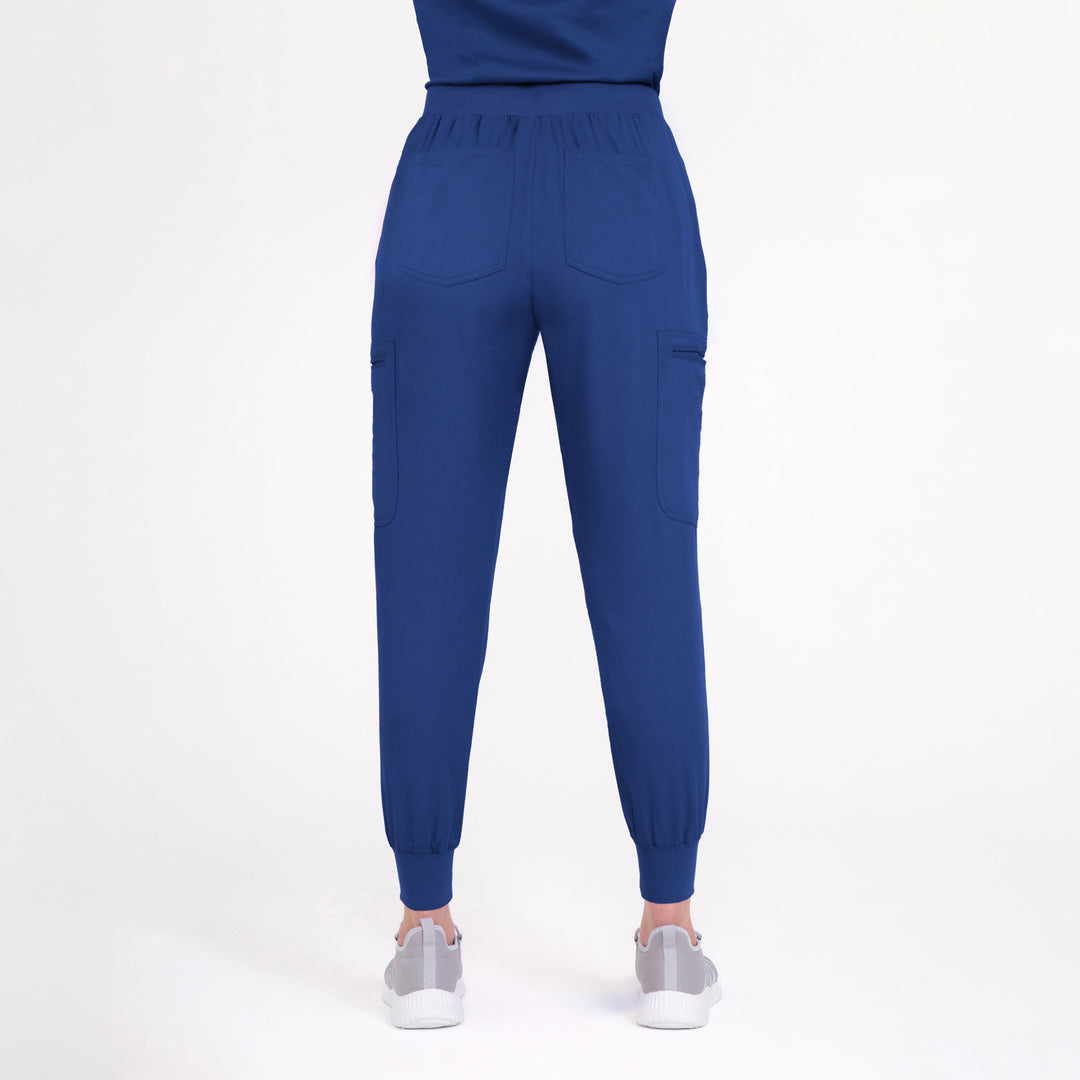 CopperActive™ Women’s Scrub Set Navy Blue V-neck Top & Jogger Pants