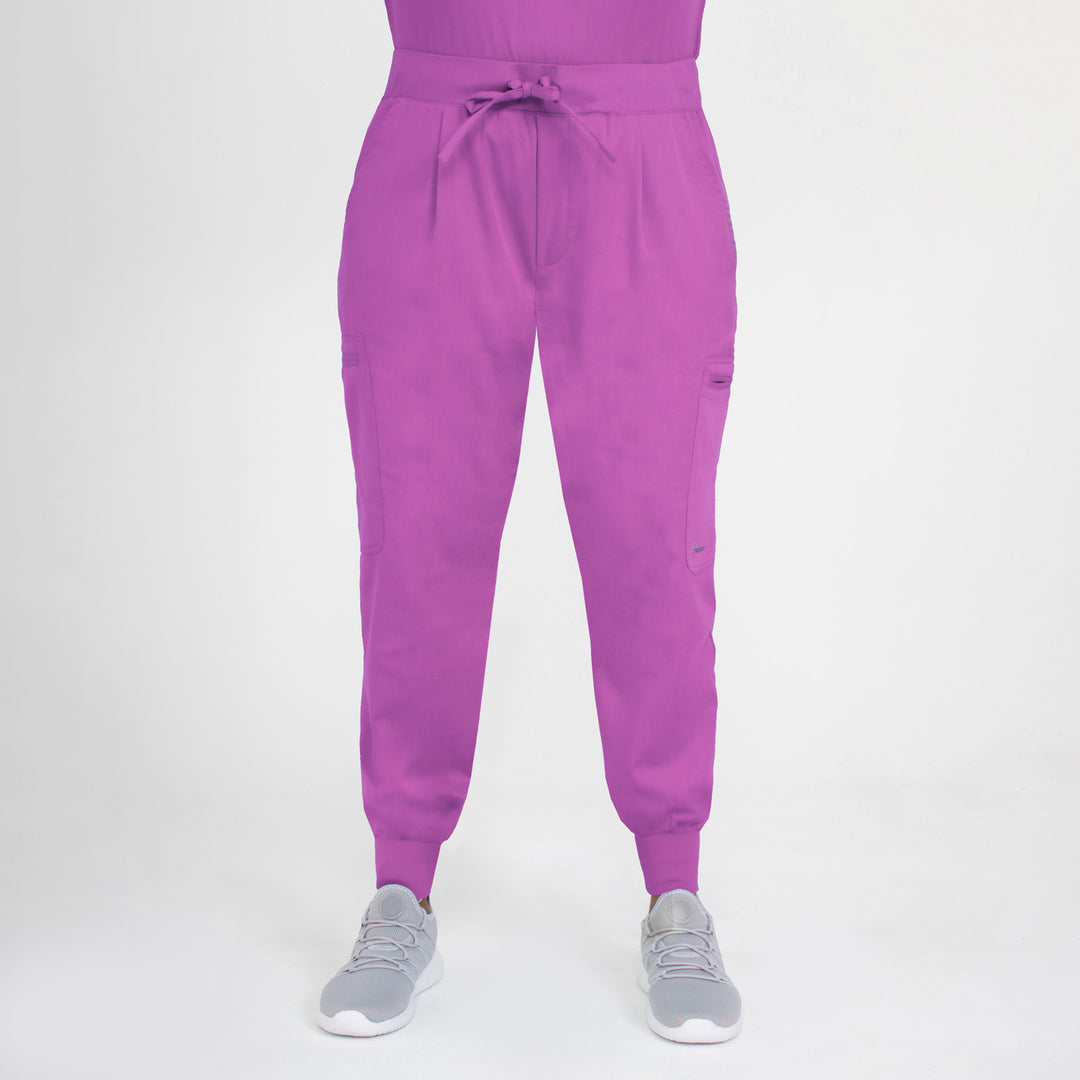 CopperActive™ Women's Scrub Set Plum Purple V-neck Top & Jogger Pants