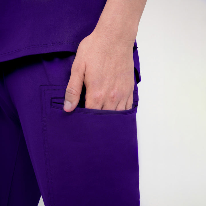 CopperActive™ Scrub Women's Custom Length Premium Dark Purple Jogger Pants