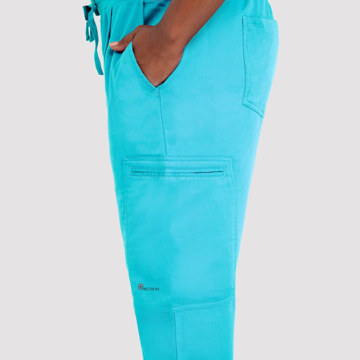 CopperActive™ Women's Scrub Premium Straight Leg Bottom - Custom Length - Teal