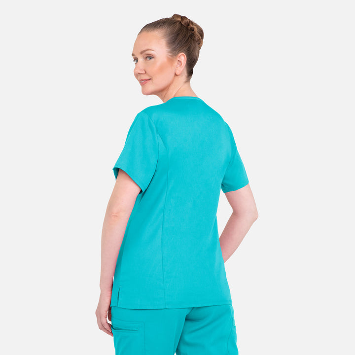 CopperActive™ Scrub Teal Set: Women’s V-neck Top & Jogger Pants