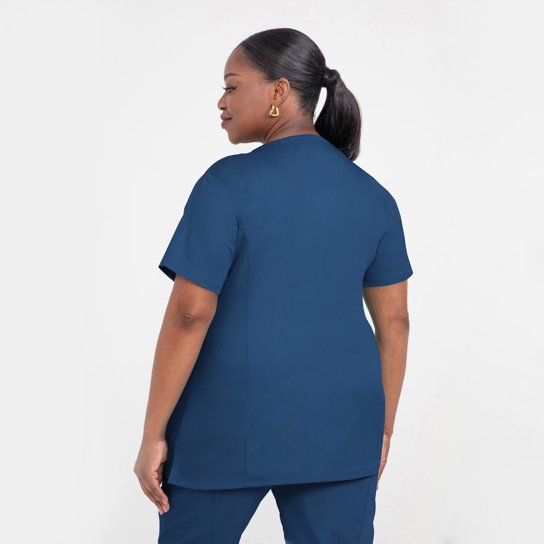 CopperActive™ Women’s Scrub Set Navy Blue V-neck Top & Jogger Pants