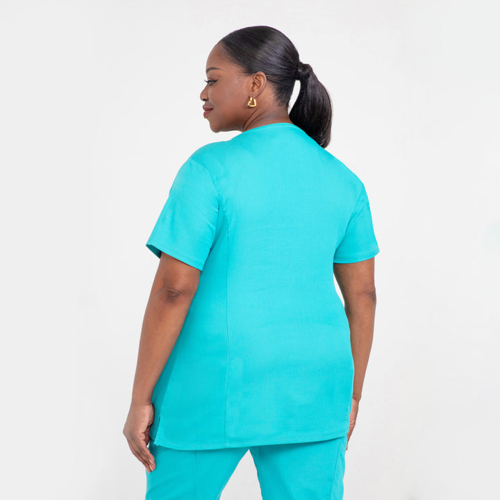 CopperActive™ Scrub Teal Set: Women’s V-neck Top & Jogger Pants